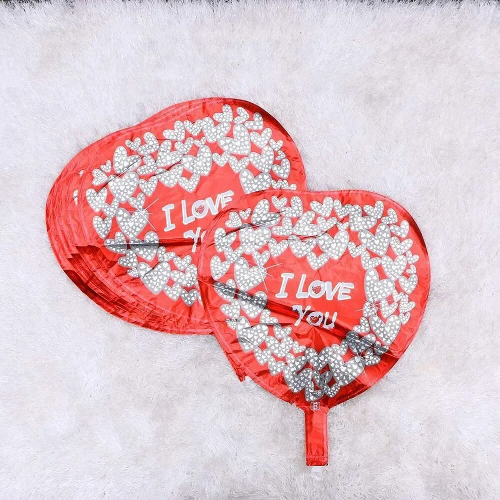 Set of 10 Heart Foil 'I Love You' Balloons, Engagement Wedding Party Decorations